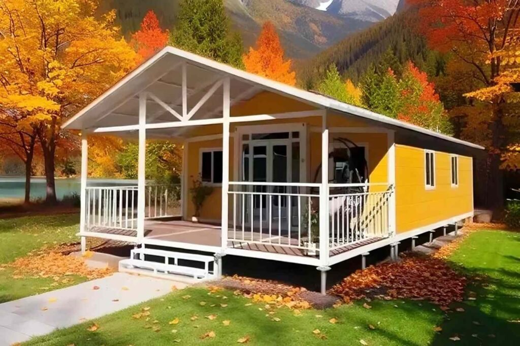 This Amazon Tiny House Has a Spacious Front Porch
