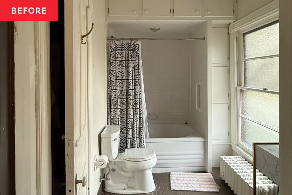 Before & After: A $150 Bathroom Makeover Done in One Weekend