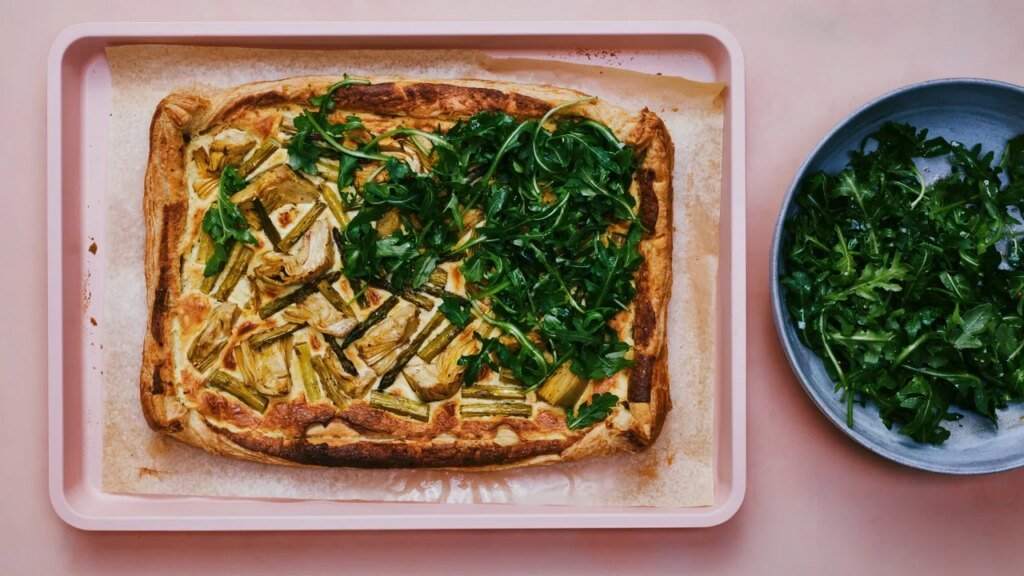 Asparagus and Marinated Artichoke Galette Recipe