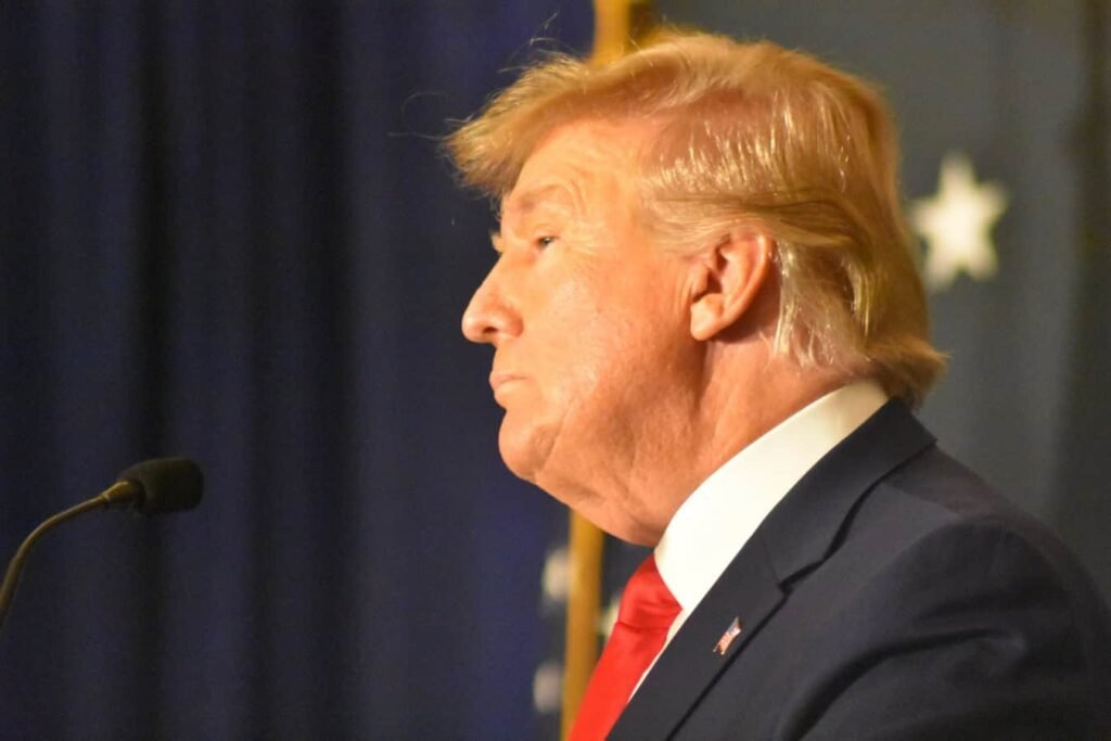 Donald Trump delivers remarks at the America First Agenda Summit