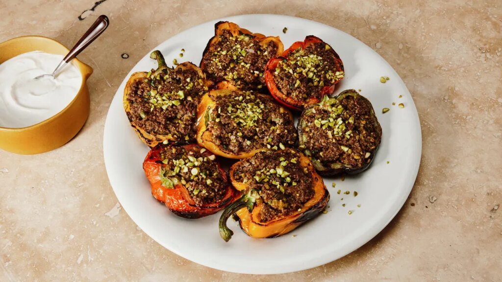 Grilled Kofta-Stuffed Peppers Recipe | Epicurious